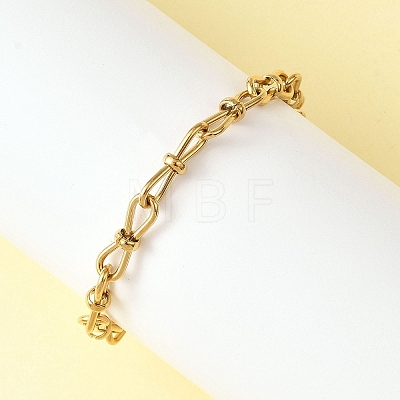 304 Stainless Steel Infinity Link Chains Bracelets for Women BJEW-JB12784-1