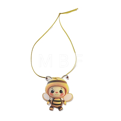 Cute Bees Acrylic Pendant Decoration LS-HJEW-G026-01B-1