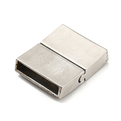 304 Stainless Steel Magnetic Clasps with Glue-in Ends STAS-I011-15-1