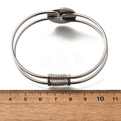 304 Stainless Steel Bangles for Women BJEW-R014-03P-1