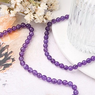 Natural Amethyst Beads Strands X-G-C073-6mm-3-1