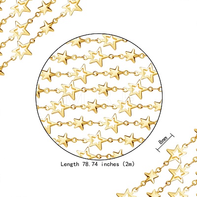 Brass Star Link Chains CHC-SZ0001-22-1