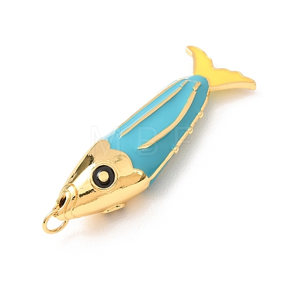 Brass with Enamel Big Pendants KK-CBA2F11-05G-02-1