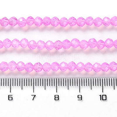 Baking Painted Transparent Glass Beads Strands DGLA-A034-J4MM-D05-1