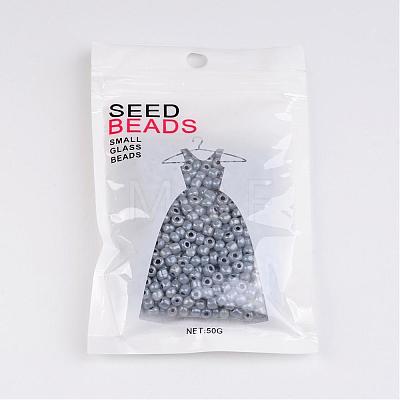 DIY Craft Beads 6/0 Ceylon Round Glass Seed Beads X-SEED-A011-4mm-156-1