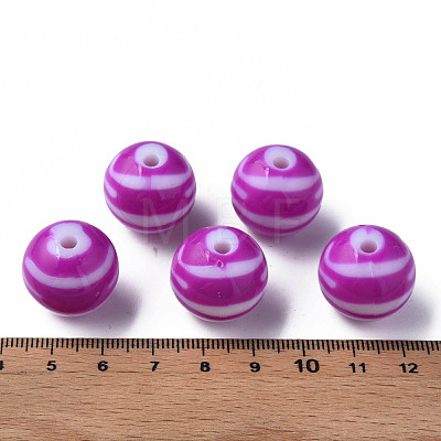 Opaque Striped Acrylic Beads MACR-S373-27B-02-1