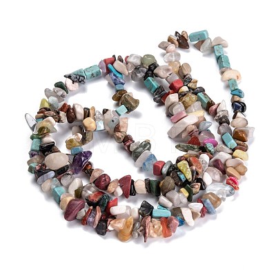 Natural & Synthetic Mixed Gemstone Beads Strands G-G011-13-1