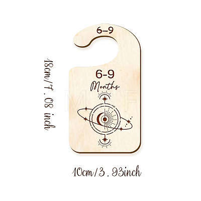 Wood Baby Closet Size Dividers AJEW-WH0352-014-1