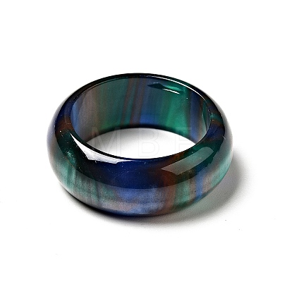 Resin Plain Band Finger Ring for Women RJEW-C034-01E-1