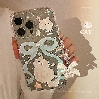 Cute Cartoon Cat TPU Plastic Mobile Phone Cover PW-WGF333E-03-1