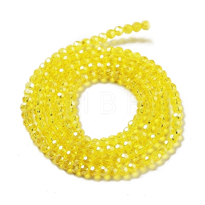 Electroplate Transparent Glass Beads Strands EGLA-A035-T3mm-A03-1