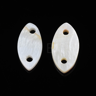 Natural Freshwater Shell Connector Charms SHEL-N026-186-1