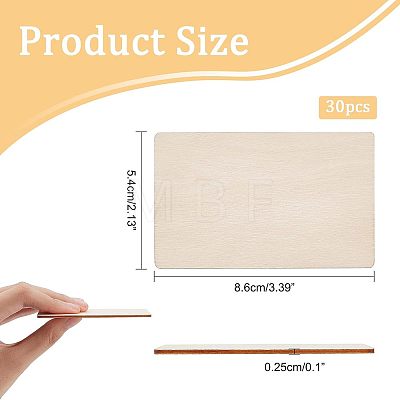 Custom Wooden Blank Business Card DIY-WH0283-52-1