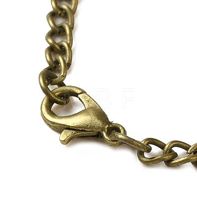 Alloy Glass Pendant Pocket Necklace WACH-S002-19AB-1