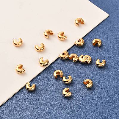 Brass Crimp Beads Covers X-KK-F824-036A-G-1
