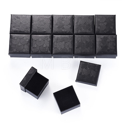 Shell Textured Paper Jewelry Ring Storage Gift Boxes CON-TAC0014-15E-1