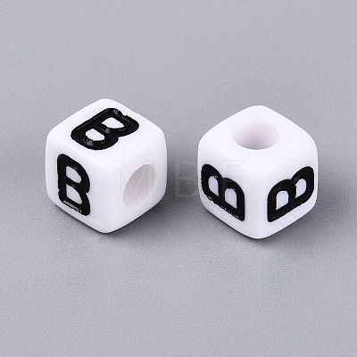 Opaque Acrylic Beads SACR-N020-04A-B-1