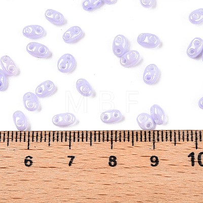 Opaque Colours Luster Glass Seed Beads SEED-T006-02C-1