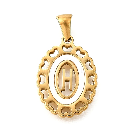 Golden 304 Stainless Steel Pendants STAS-K300-02G-H-1
