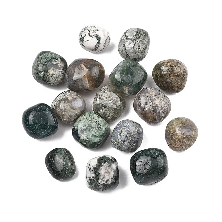 Natural Moss Agate Beads G-G348-01B-04-1