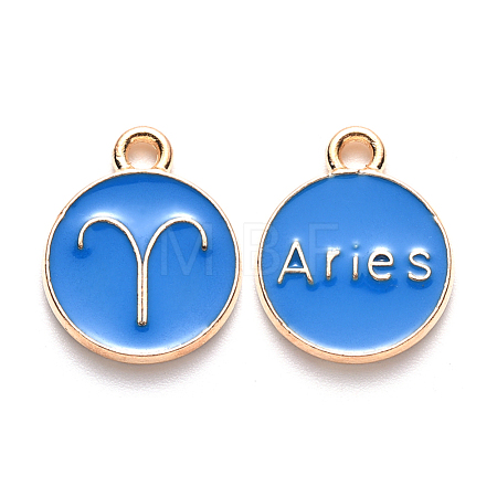 Alloy Enamel Pendants X-ENAM-S124-01A-02A-1