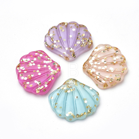 Resin Paillette Pendants X-CRES-S303-50-1