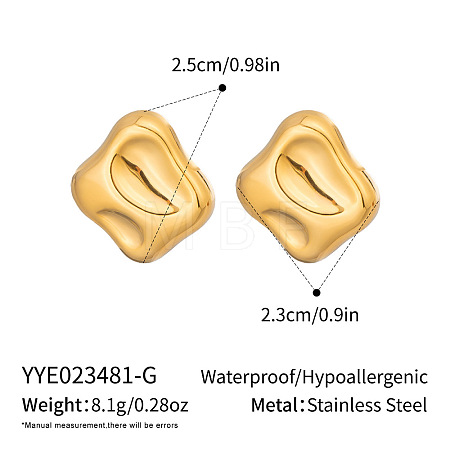 304 Stainless Steel Stud Earrings for Women FD2430-1-1