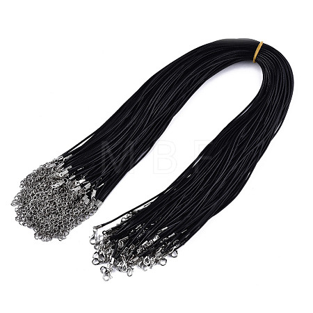 Waxed Cotton Cord Necklace Making MAK-S034-001-1