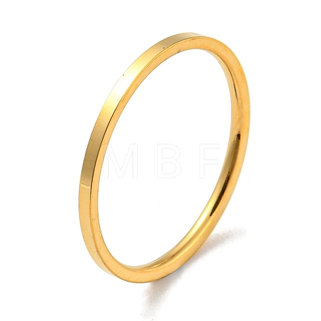 Ion Plating(IP) 304 Stainless Steel Simple Plain Band Finger Ring for Women Men High Polished RJEW-F152-05G-E-1