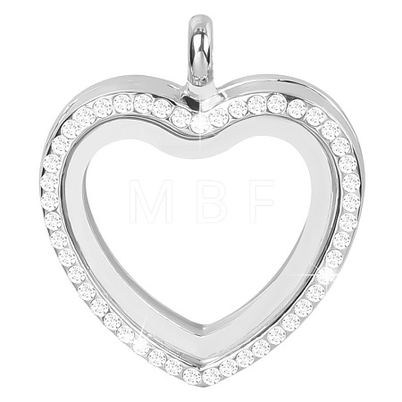 Alloy & Glass Floating Locket Pendants PW23032037607-1