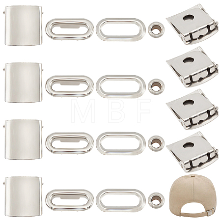 30 Sets Stainless Steel Peaked Cap Adjuster Kits FIND-BC0004-67P-1