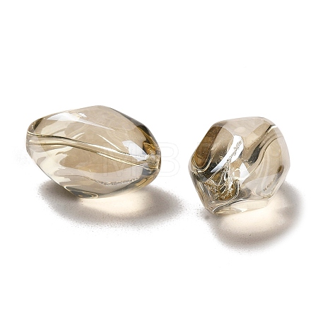 Pearlized Crystal Glass Oval Beads X-EGLA-F026-D02-1