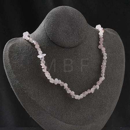 Natural Supper 7 Rutilated Quartz Chip Beaded Necklaces for Men Women NJEW-G159-01T-1