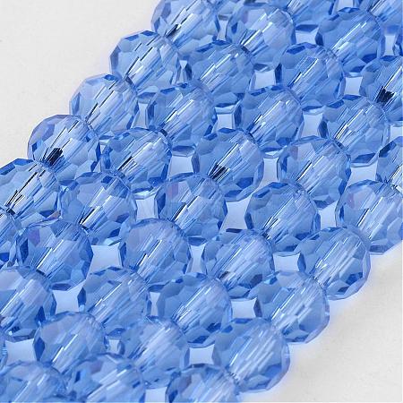 Transparent Glass Bead Strands GLAA-G013-4mm-25-1