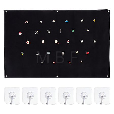 1Pc Nylon Tactical Hook and loop Fastener Patch Hanging Display Board with Eyelets AJEW-OC0005-81A-1