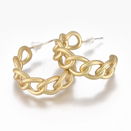 Brass Stud Earrings EJEW-F244-03MG-1