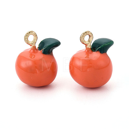 Rack Plating Alloy Enamel Pendants ENAM-T091-47B-1