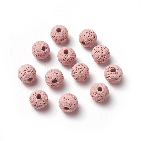 Unwaxed Natural Lava Rock Beads G-F325-8mm-A07-1