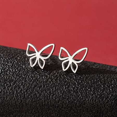 Stainless Steel Small Animal Stud Earrings for Women PW-WG87B69-18-1