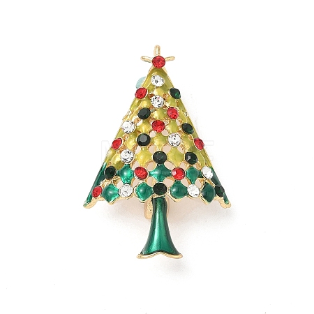 Christmas Alloy Rhinestone Brooch for Backpack Clothes LS-JEWB-I045-01KCG-01-1