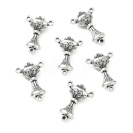 Tibetan Style Zinc Alloy Lantern Chandelier Component Links TIBEP-R334-166AS-RS-1