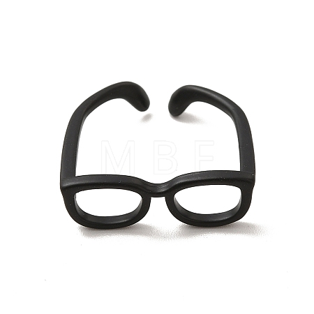 Brass Glasses Frame Open Cuff Ring for Women LS-RJEW-F140-140EB-1