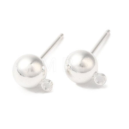 Brass Studs Earrings Finding KK-K383-03C-S-1