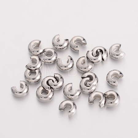 Brass Crimp Beads Covers EC266-1