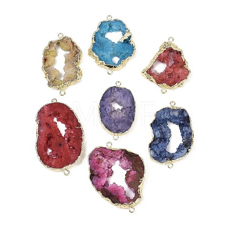 Dyed Natural Druzy Agate links G-R012-05G-1