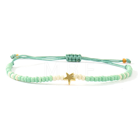 Glass Seed Beads Adjustable Bracelets KO8624-13-1