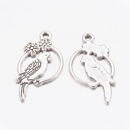 Alloy Tropical Parrot Pendants X-EA10187Y-AS-1