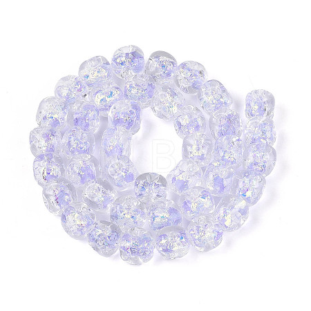 Handmade Foil Lampwork Beads Strands FOIL-T008-04E-1