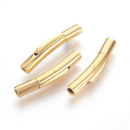 Smooth 304 Stainless Steel Bayonet Clasps STAS-L215-01G-1