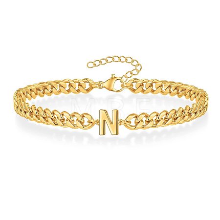 Letter 304 Stainless Steel Link Bracelets FS-WG7830E-13-1